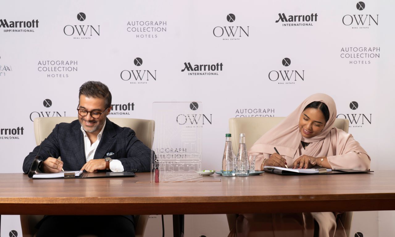 Marriott Autograph Collection Hotel signing ceremony with OWN Real Estate for new Jeddah mixed-use development on Prince Sultan Road