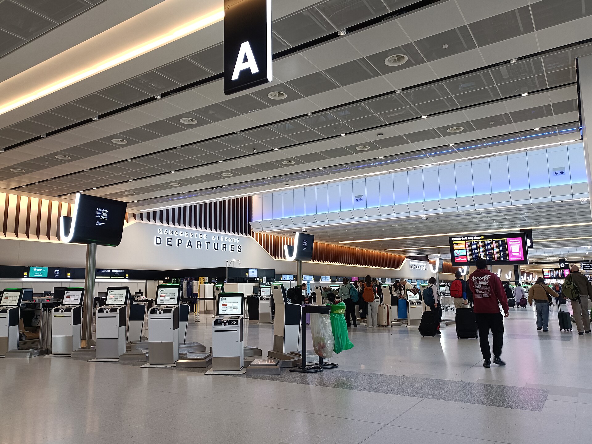 Departures hall at Manchester Airport Terminal 2