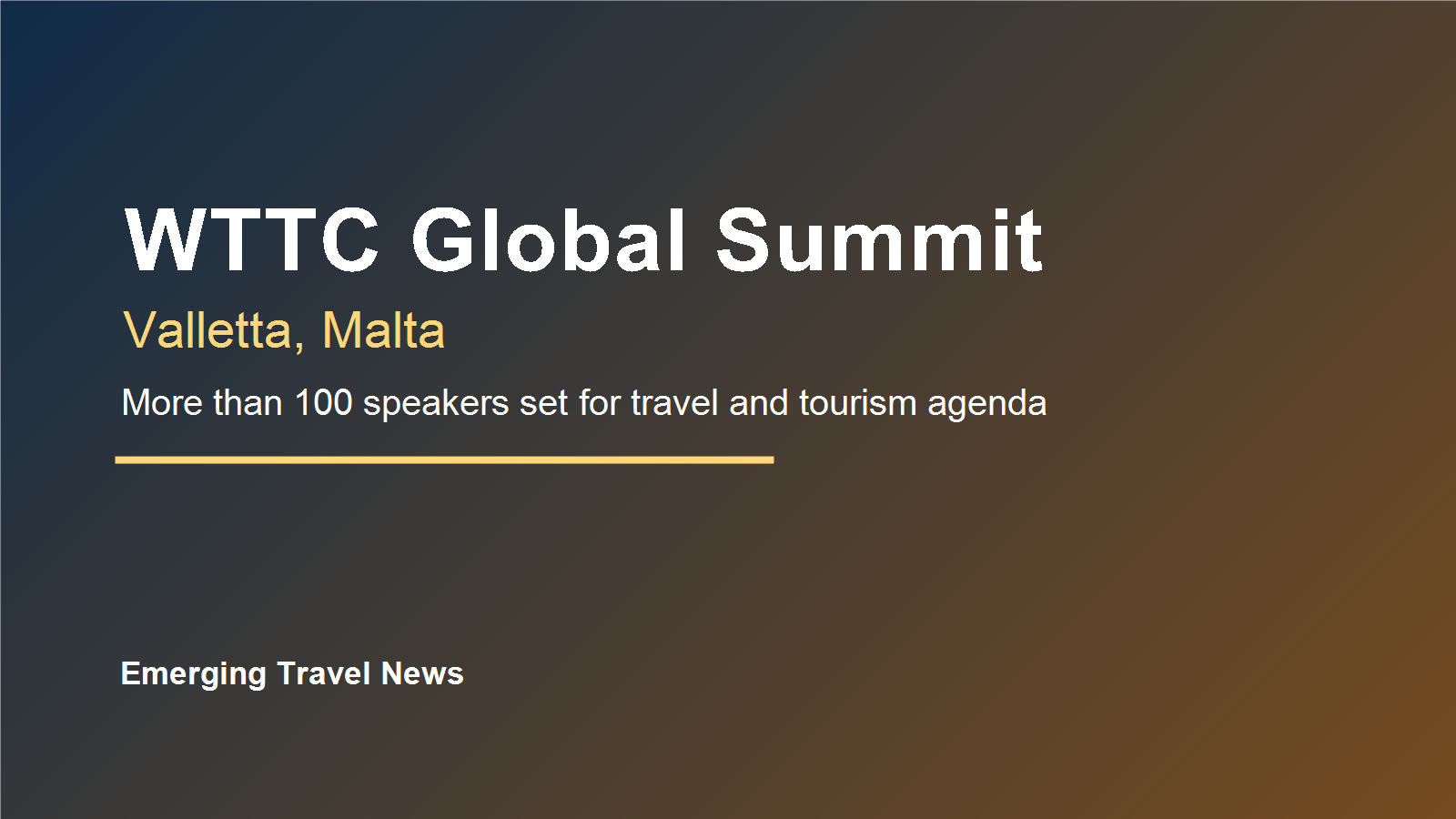 WTTC Global Summit in Valletta Malta
