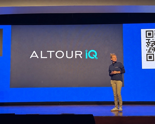 Haley Rossow presents ALTOUR iQ at Business Travel Show America 2026 in New York