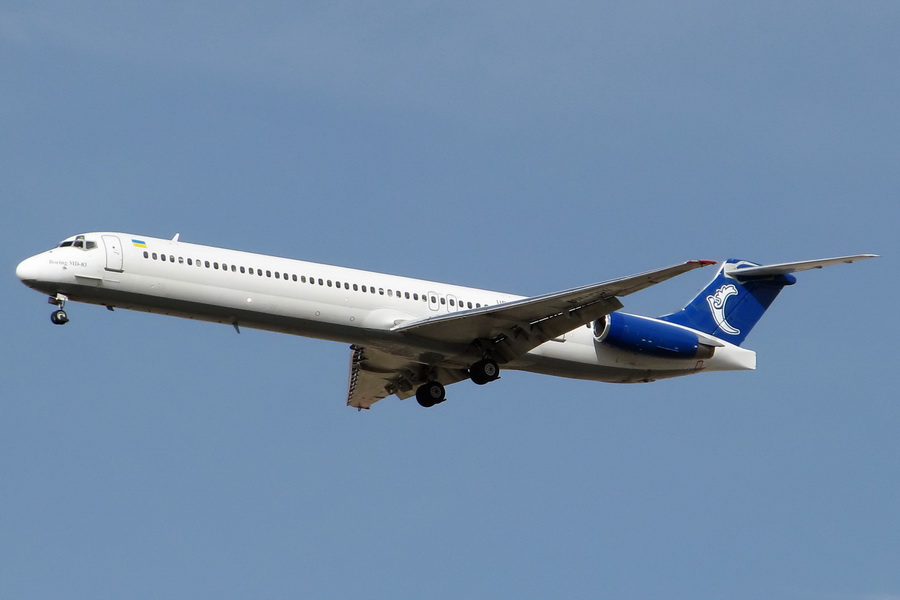 ATA Airlines MD-83 aircraft landing at Tabriz airport in Iran in 2011