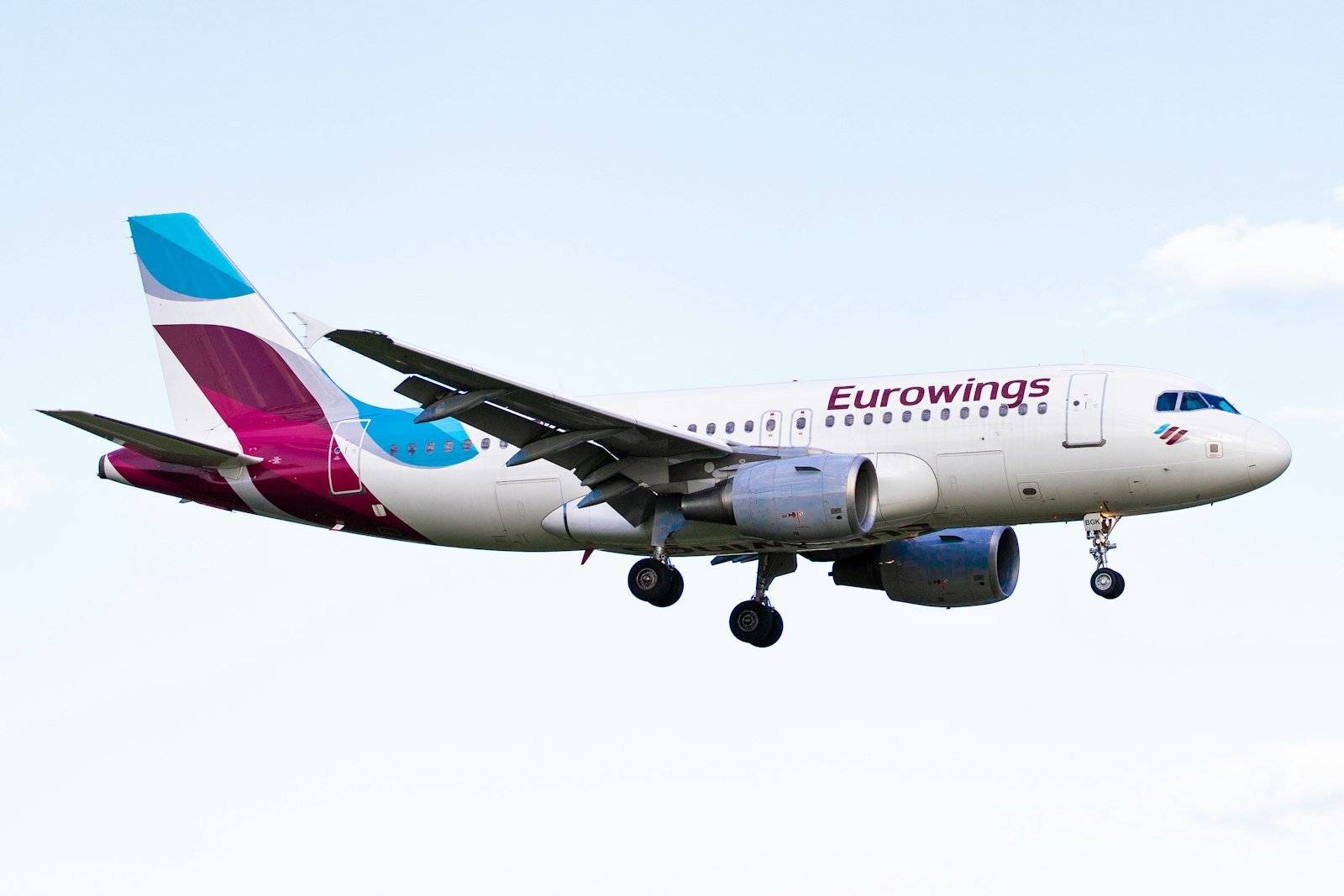 White Eurowings passenger aircraft