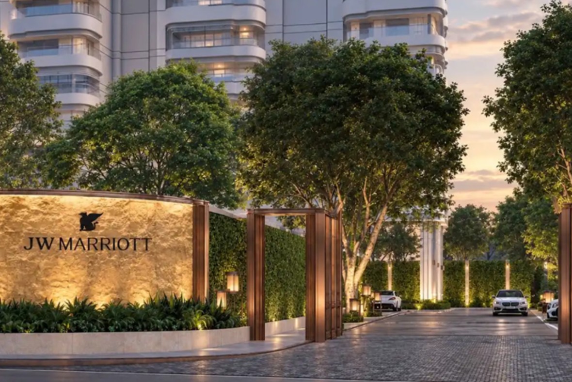 Rendering of the entrance to JW Marriott Bangkok Sathorn