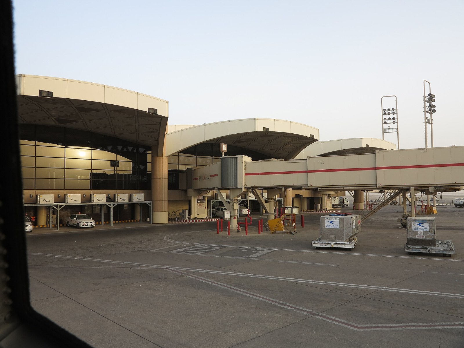 Terminal gates at King Khalid International Airport in Riyadh, Saudi Arabia