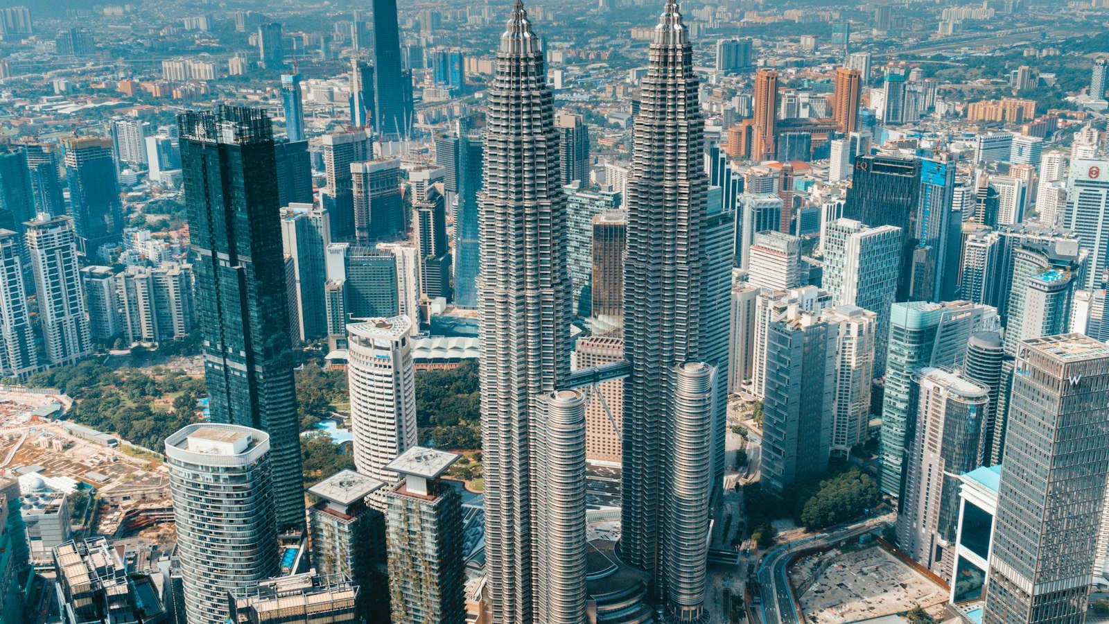 Aerial view of the Kuala Lumpur skyline