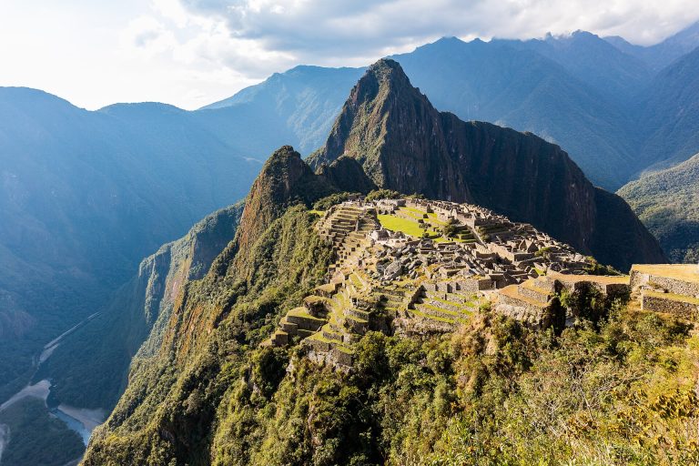 Machu Picchu, the Inca citadel above the Urubamba valley in Peru
