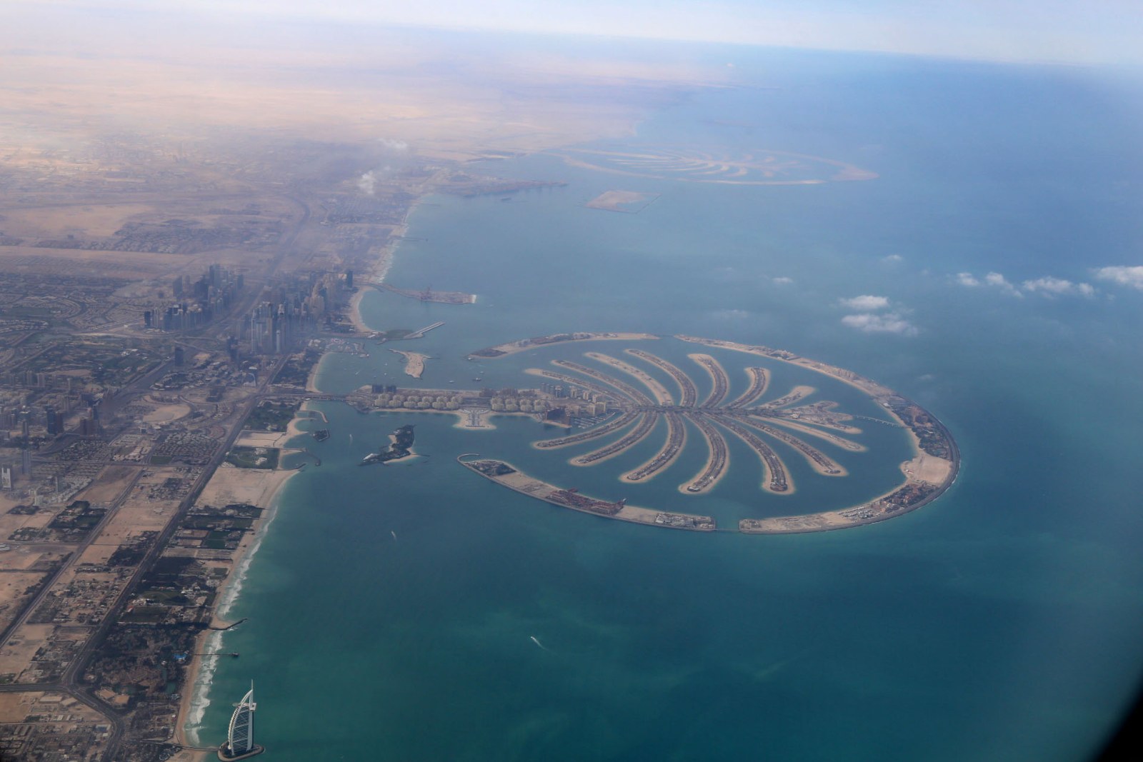 Aerial view of Palm Jumeirah, Dubai
