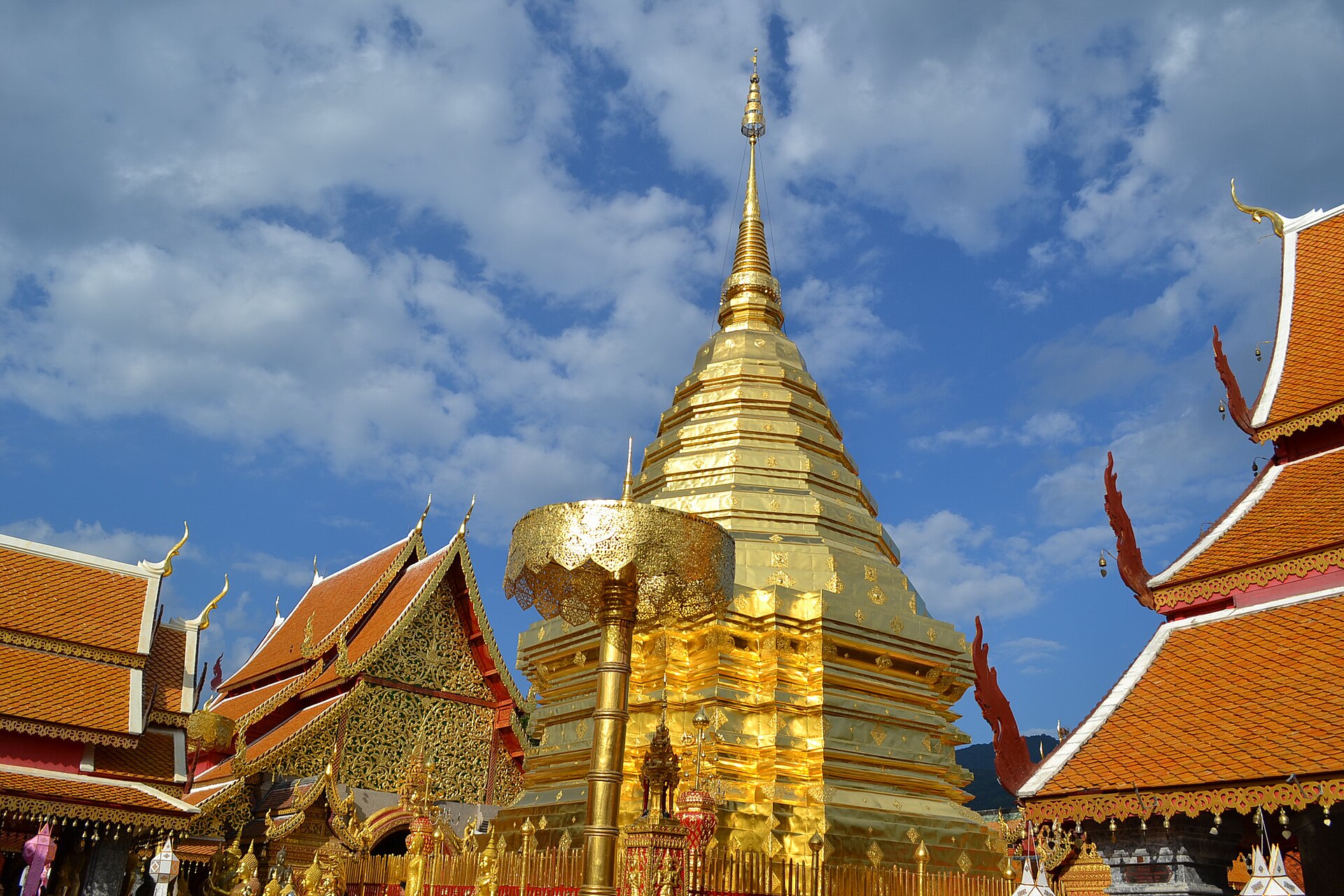 Golden chedi at Wat Phra That Doi Suthep, Chiang Mai