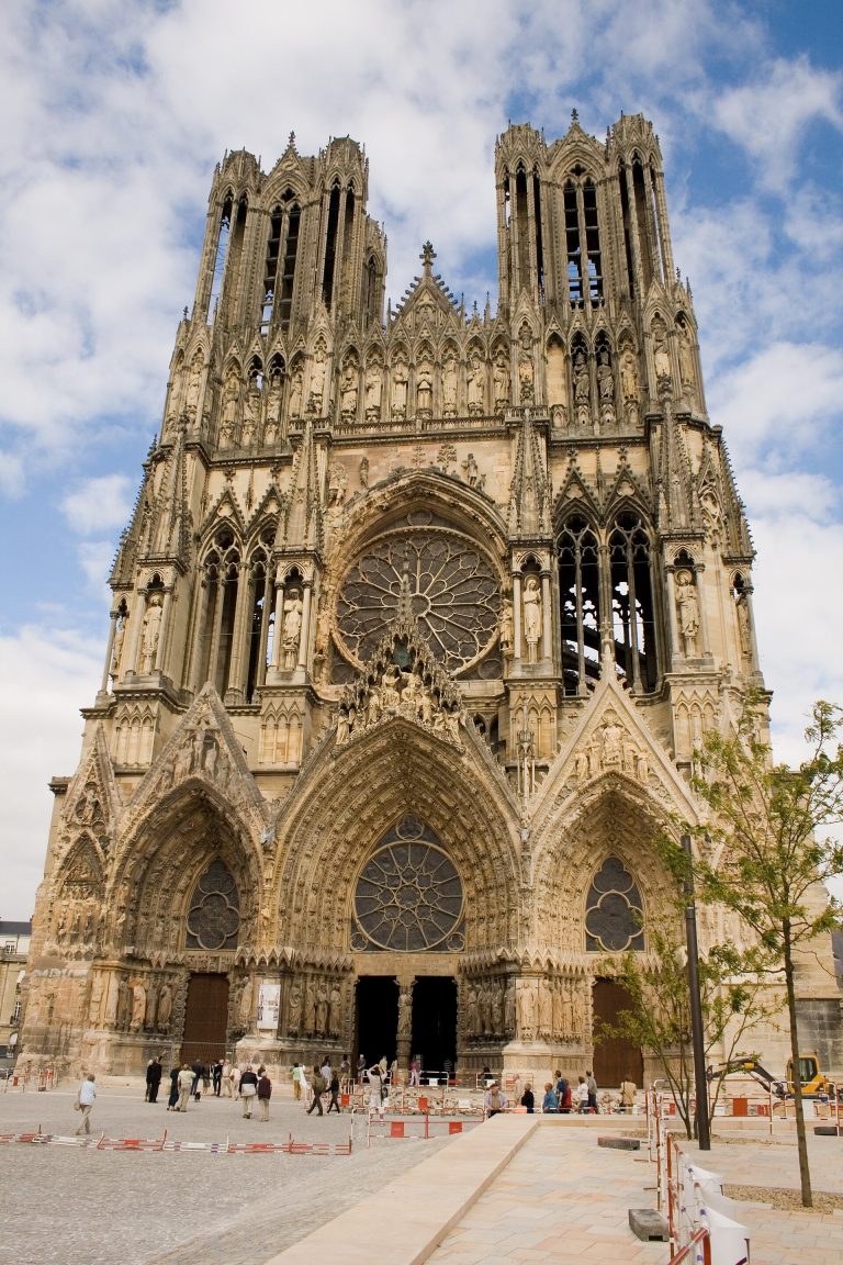 Facade of Reims Cathedral, France