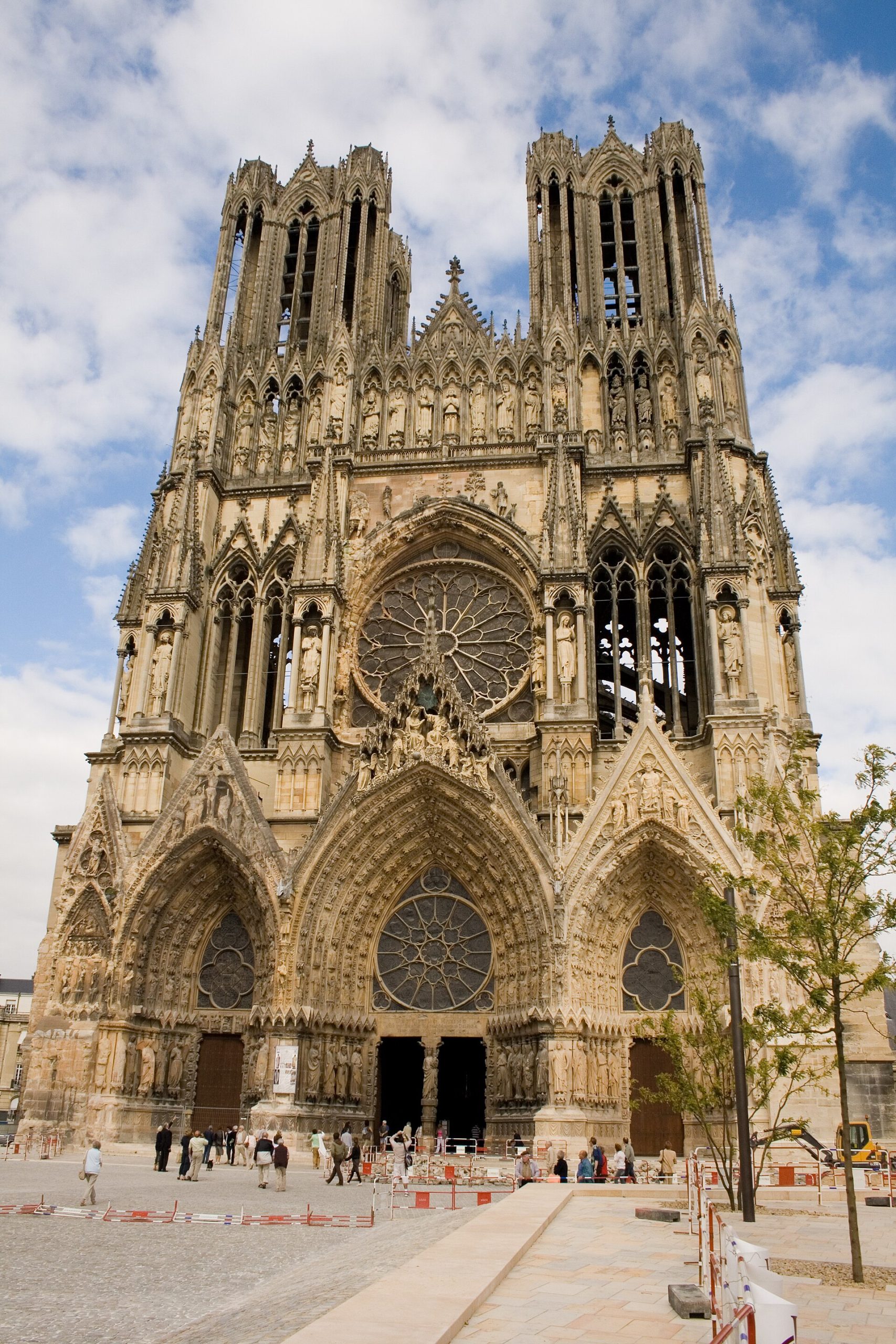 Facade of Reims Cathedral, France