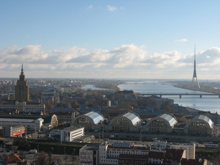 Panorama of Riga old town, Latvia