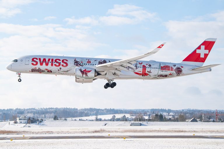 SWISS aircraft at Zurich Airport