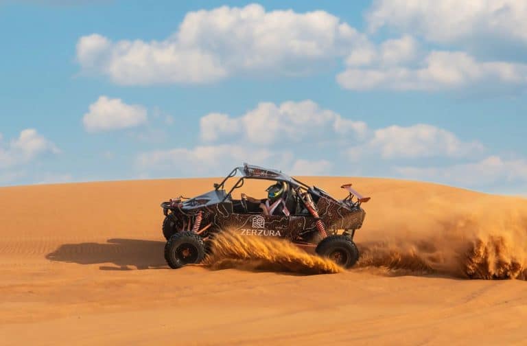 Zerzura dune buggy on the sand dunes in Sharjah