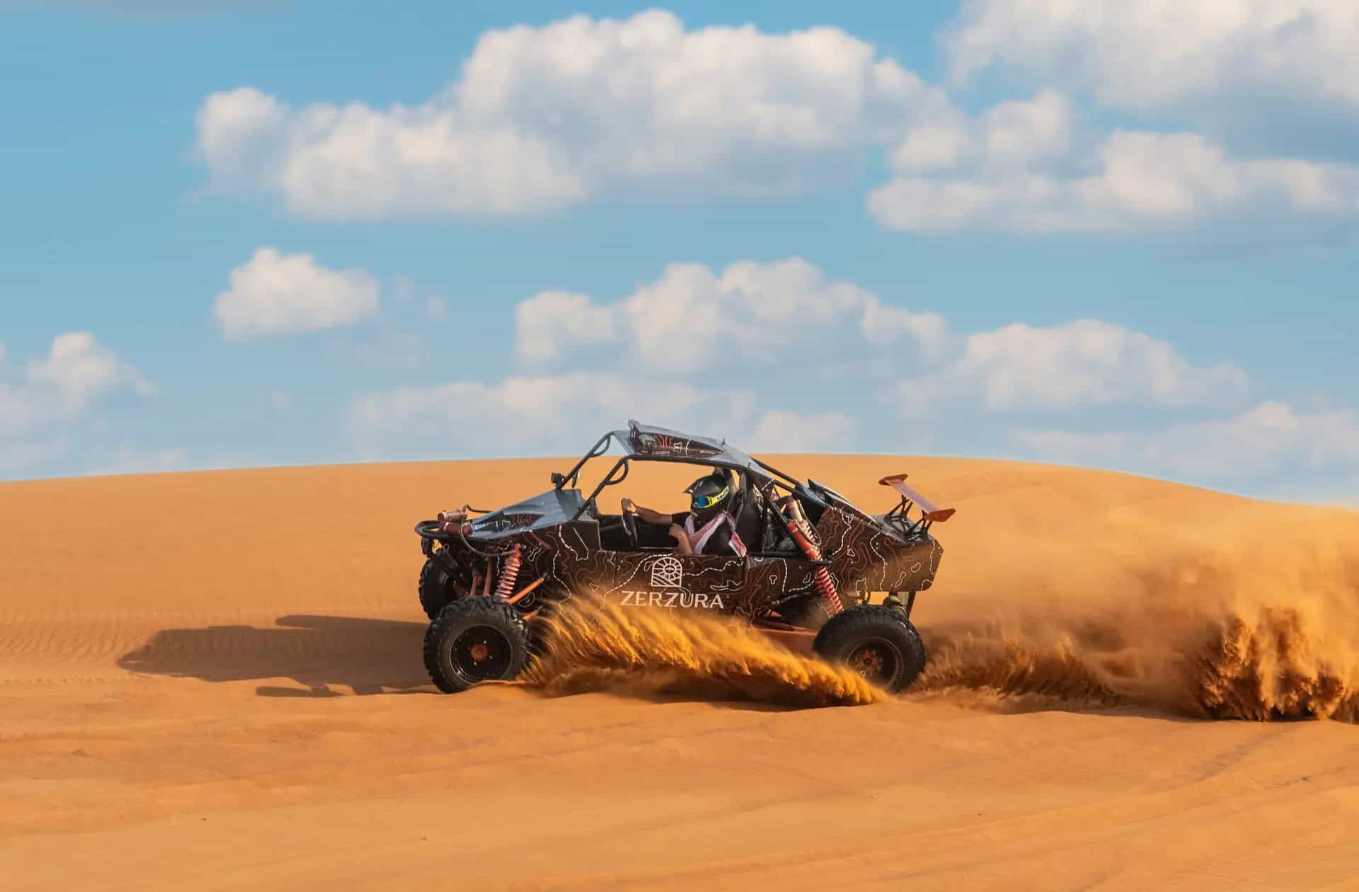 Zerzura dune buggy on the sand dunes in Sharjah